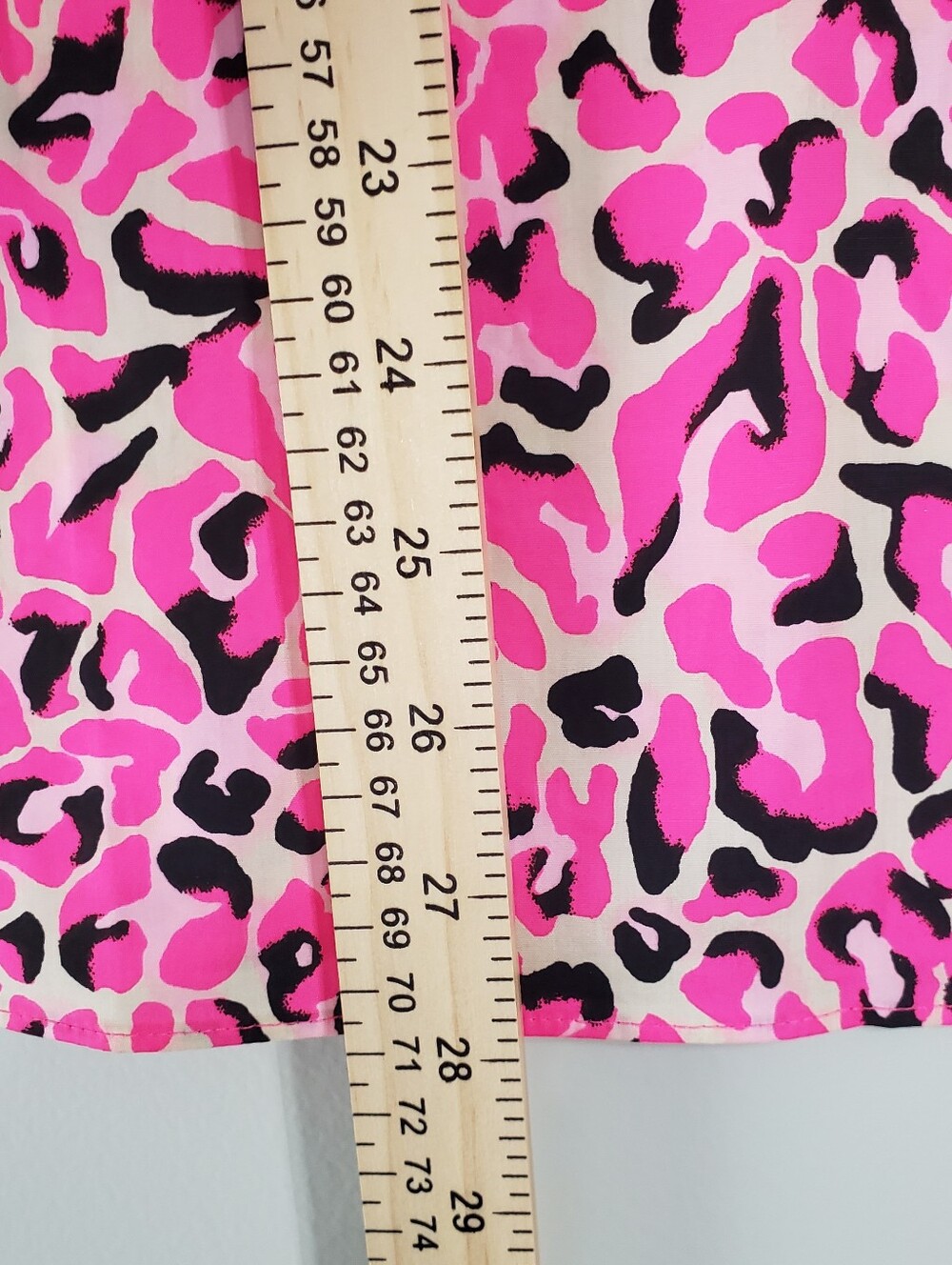 Lily Pulitzer Sherida Pink Leopard Print Blouse Top Women Large Cotton Coastal - Picture 7 of 11